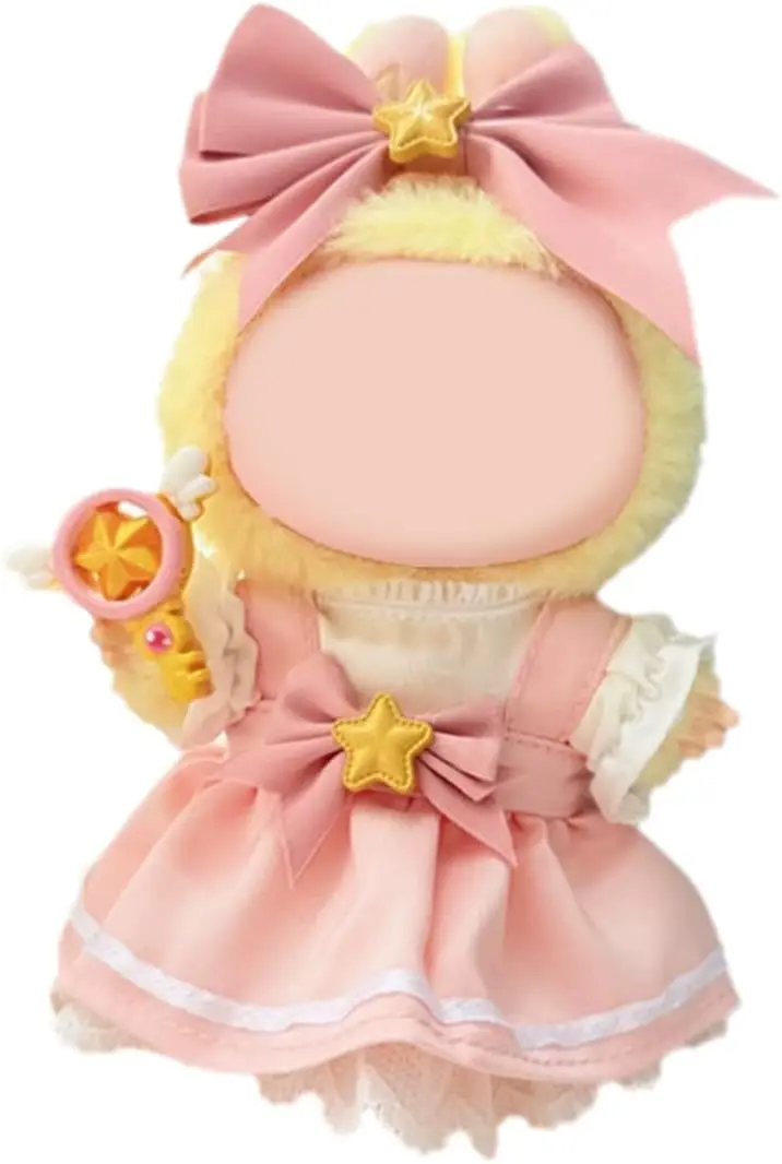 

Cute Mini Plush Doll Clothes Outfit Only Clothes Accessories for 17cm Labubu Dolls Hoodie Clothes DIY Children Gifts Magical Gi
