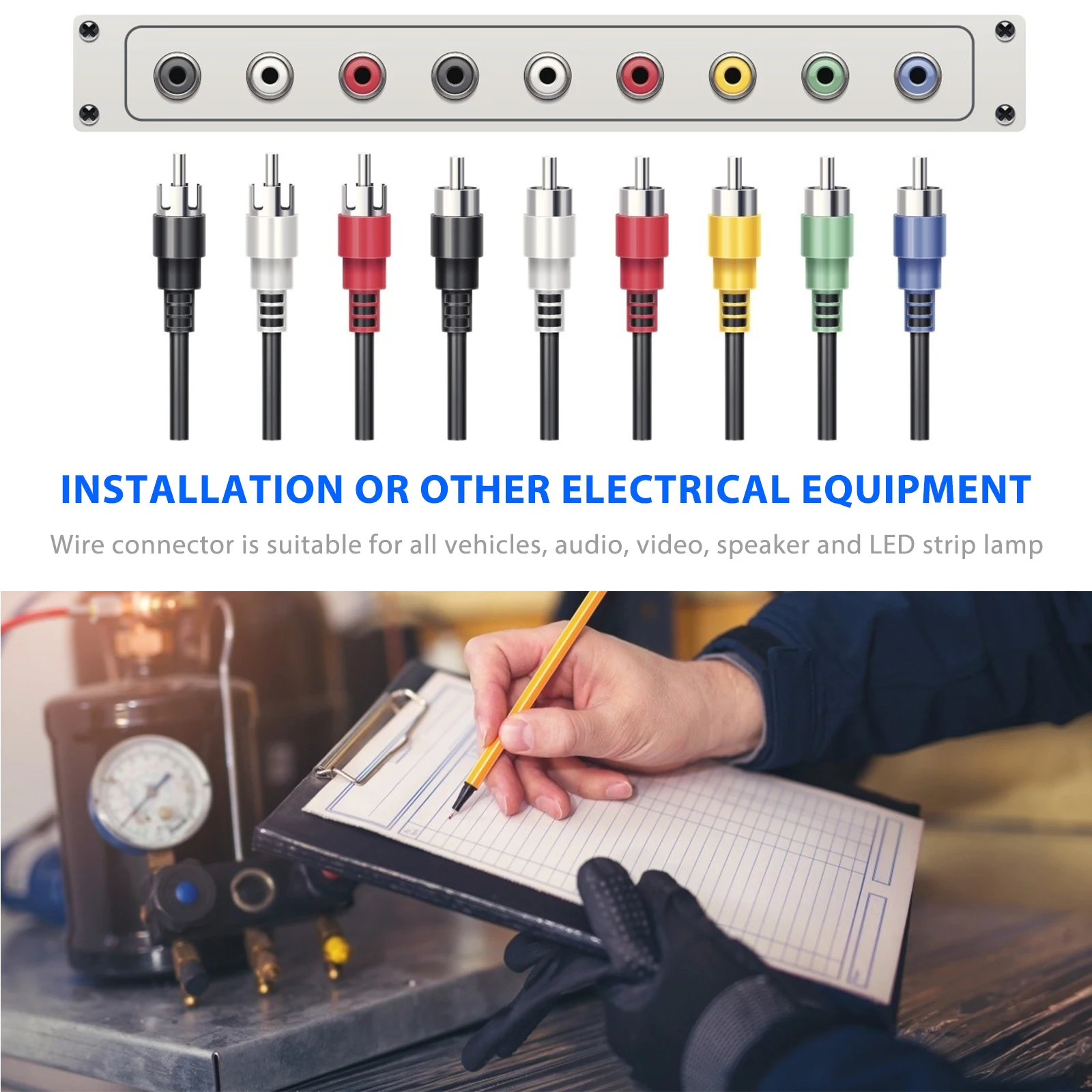 

8pcs Wire Connectors Solderless No Strip Single Core Flexible Universal Insulated Spliceterminal Clamps Cable
