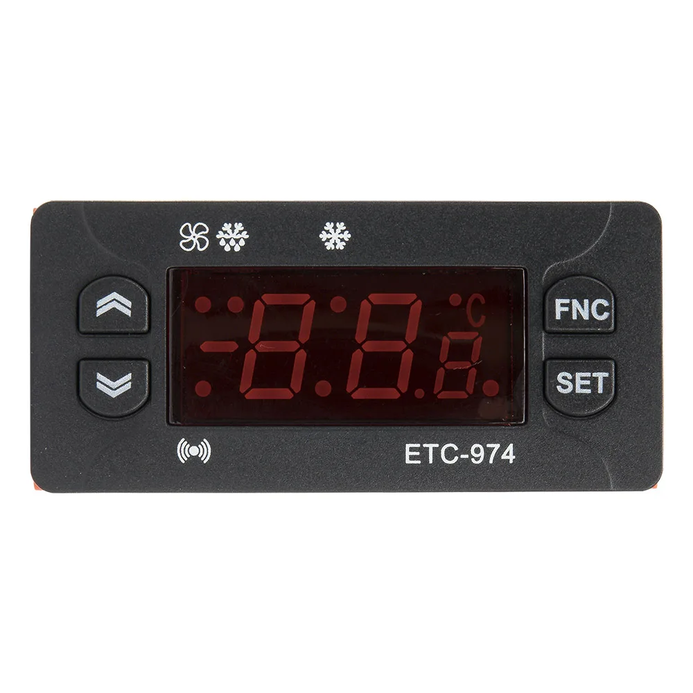 ETC-974 temperature controller with refrigeration defrost fan alarm function and two sensors AC 220V 110V AC/DC 12-24V