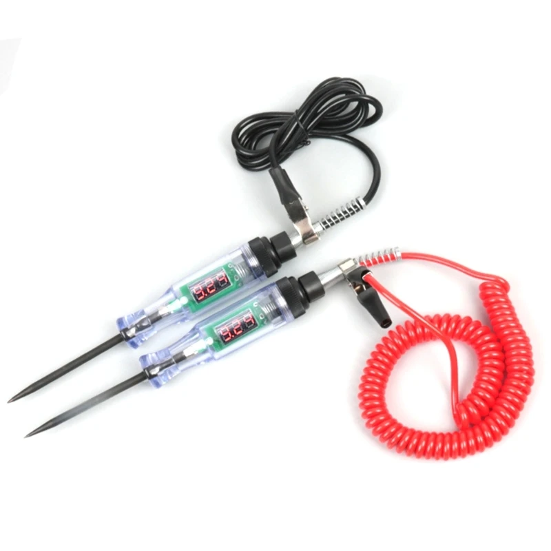 

Hand Auto Circuit Tester Test Light with Extended Spring Wire Vehicle Circuits Low Voltages Light Tester for Car Drop Shipping