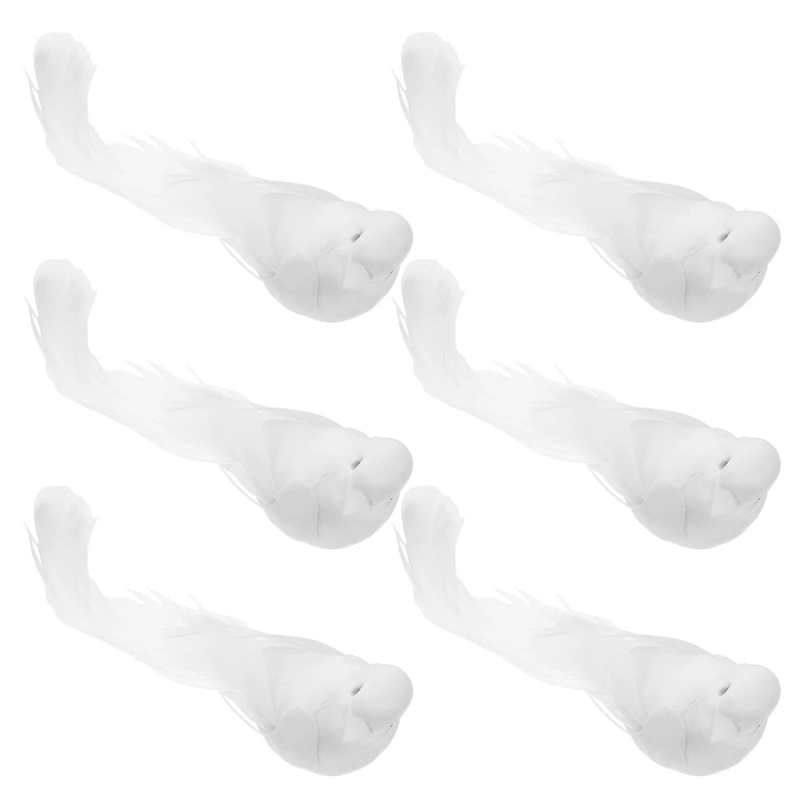 

6Pcs Realistic Artificial Doves White Foam Birds Wedding Christmas Tree Decor Decorative Pigeon Ornaments Lightweight Craft