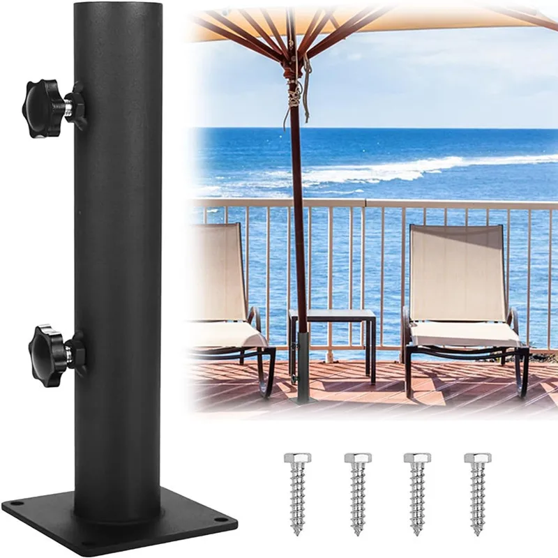 

Umbrella Pole Mounts Base Stand Tube Set Sun Shelter Marble Flag Pole Holder Deck Steel For Courtyard Beach Pontoons Docks