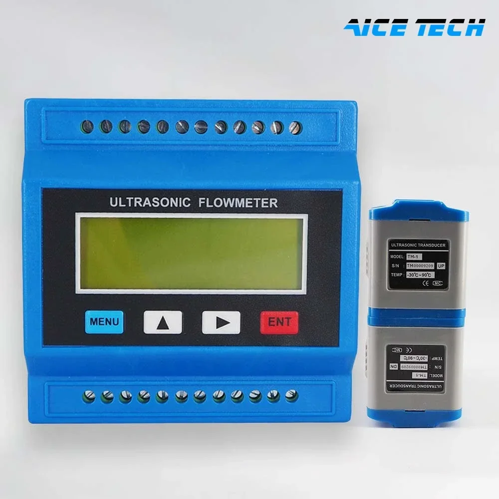 High Quality Portable Cheap Ultrasonic Flowmeter SD Card Portable Print Clamp On Installation Ultrasonic Flow Meter