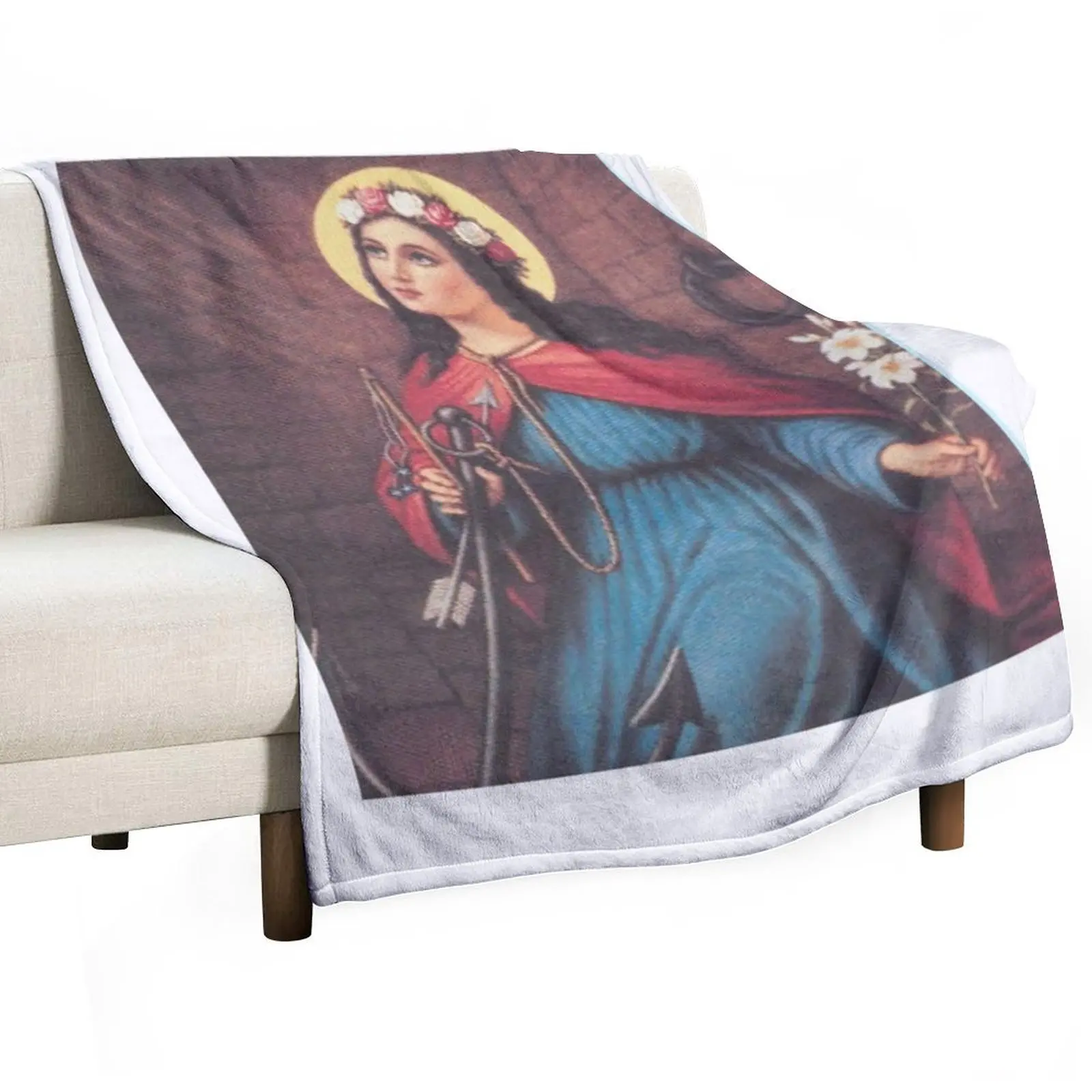 

Saint Philomena Throw Blanket Quilt Large halloween Decorative Sofas Blankets