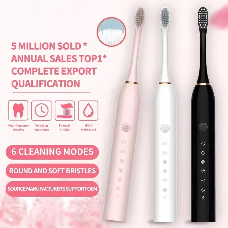 XIAOMI Ultrasonic Electric Toothbrush USB Rechargeable Waterproof Multifunctional Intelligence Whitening Toothbrushes Multi Mode