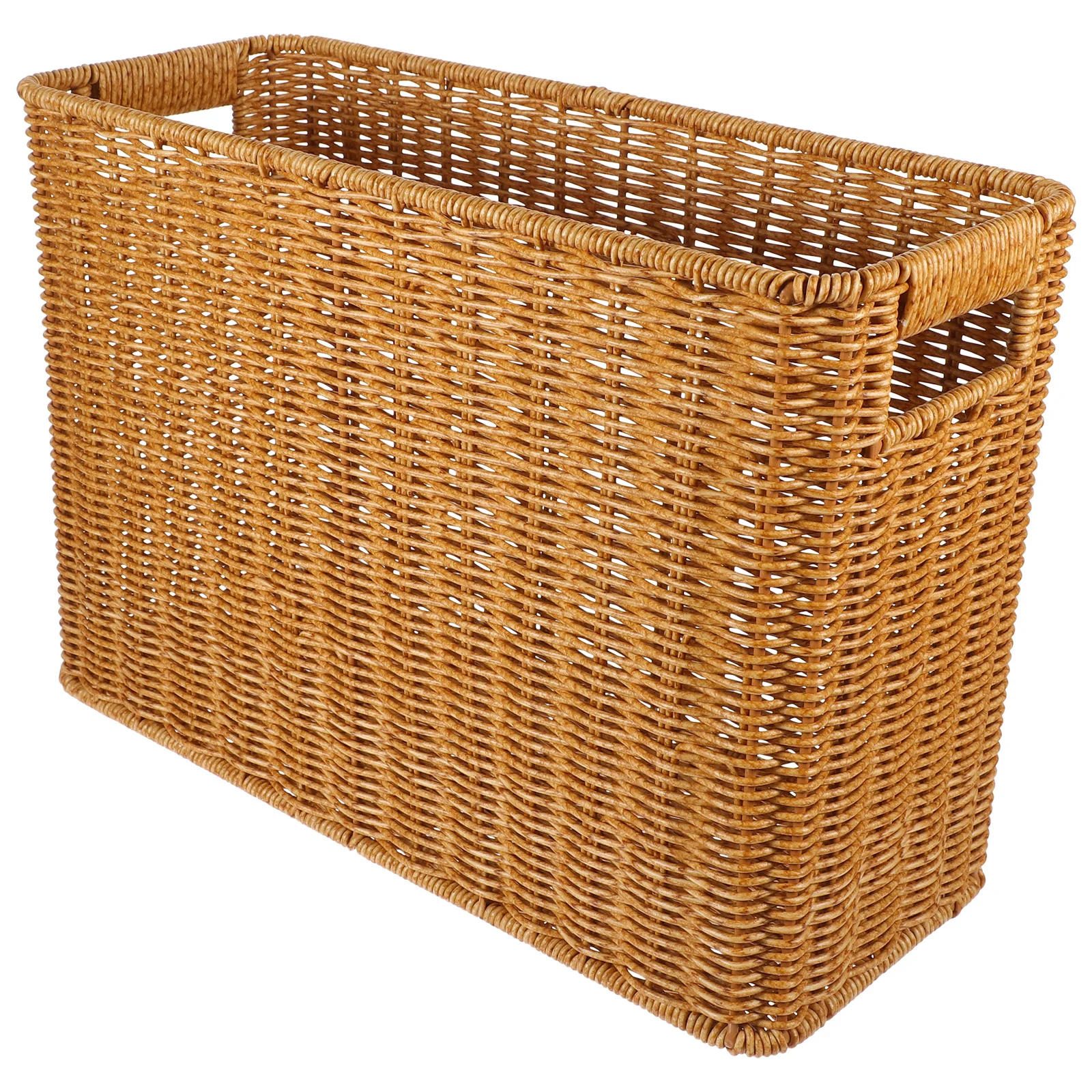 

Angoily Magazine Storage Basket Seagrass Woven File Holder Narrow Place Storage Holder Book Wicker Basket Storage Basket