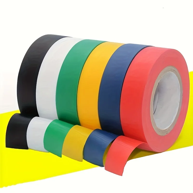 YITAPE 6 Rolos de Fita Adesiva Vinílica Arco-Íris 16mm*6M, Fita Decorativa Colorida para Marcação de Piso, Artesanato, Carro, DIY, Academia, Professor