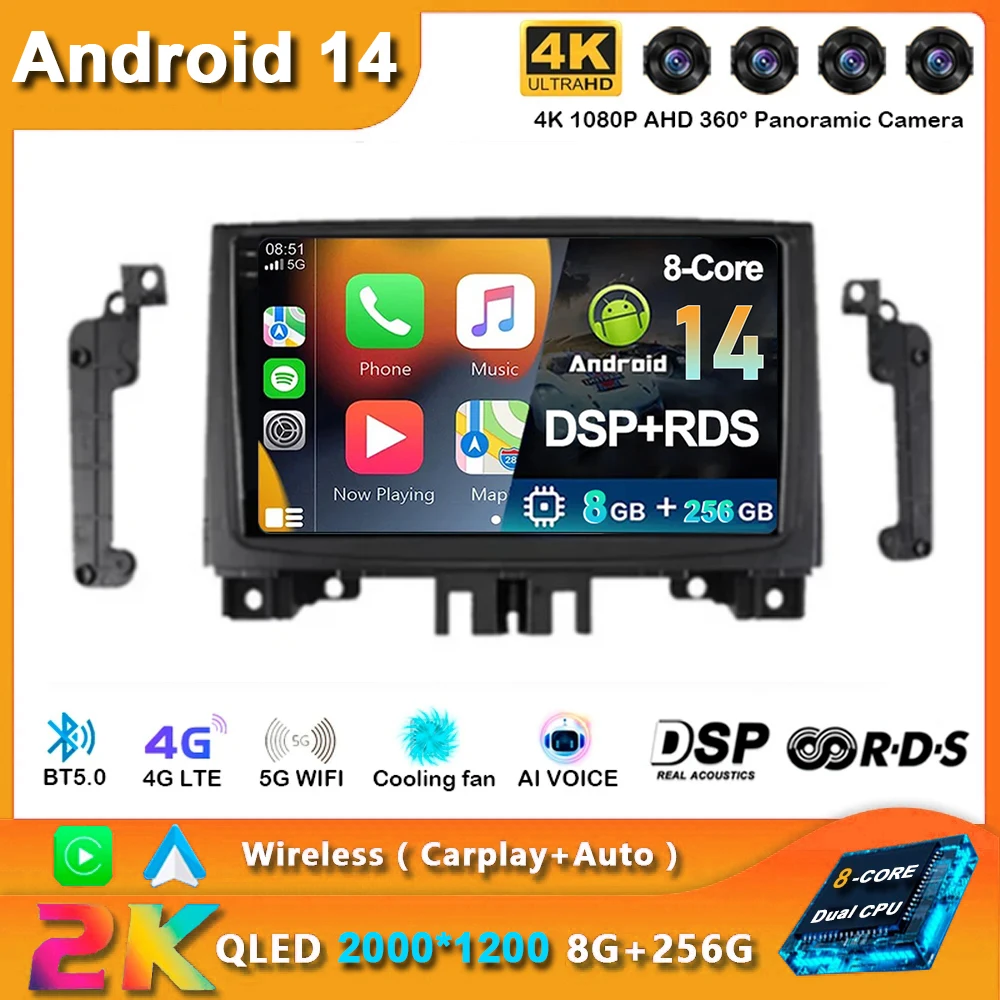 Android 14 QLED For VW Crafter For Mercedes Benz Sprinter 2006-2016 Car Radio Android CarPlay WIFI GPS Navigation No 2din Player