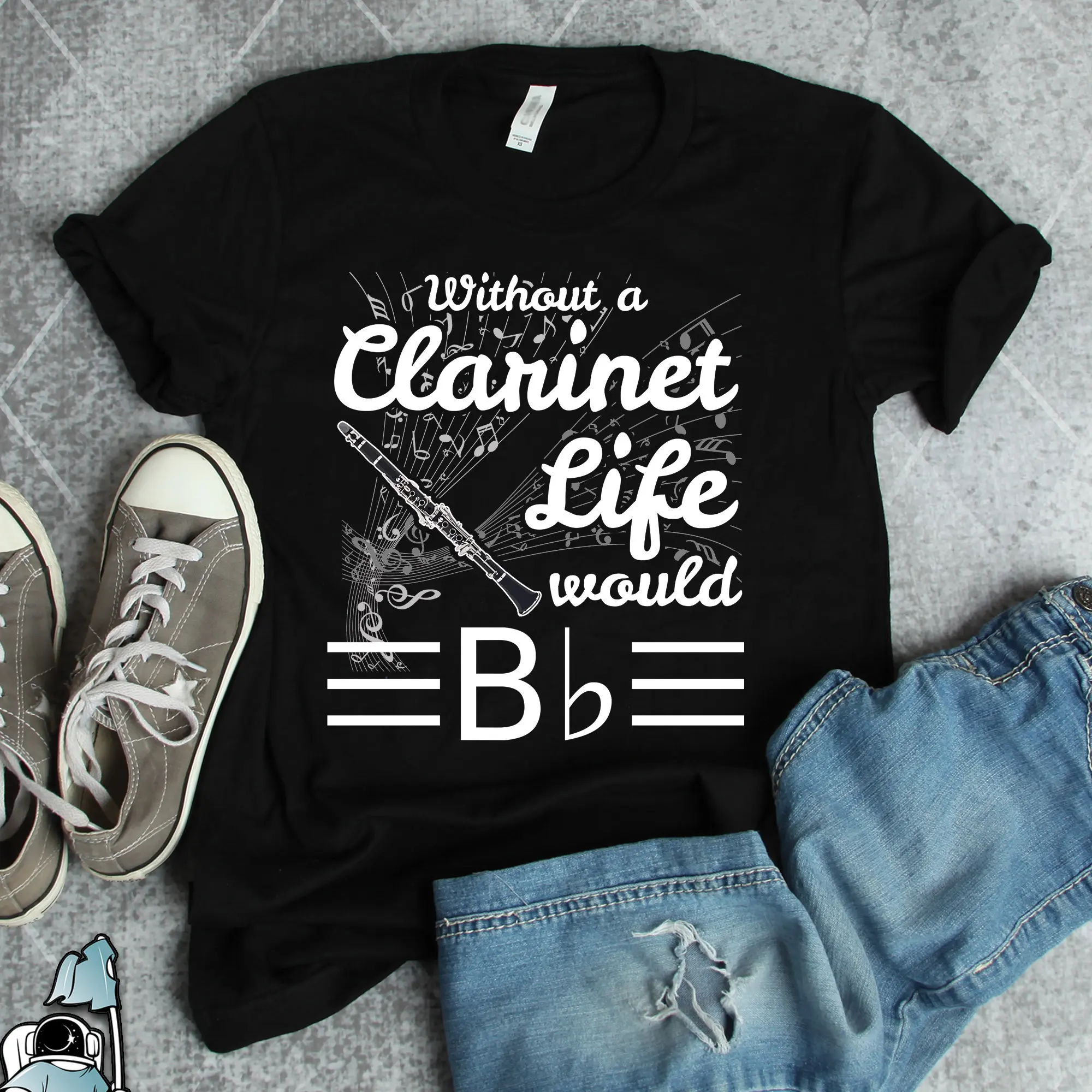 ClarineT T Shirt Band s Life Would B FlaT Musician Music Orchestra