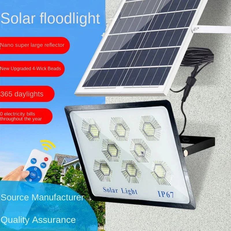 

Solar Outdoor Light Wall Lamp Courtyard Lighting Lamp Lighting Lamp Bright High Power 100W200W Household Outdoor Flood Light