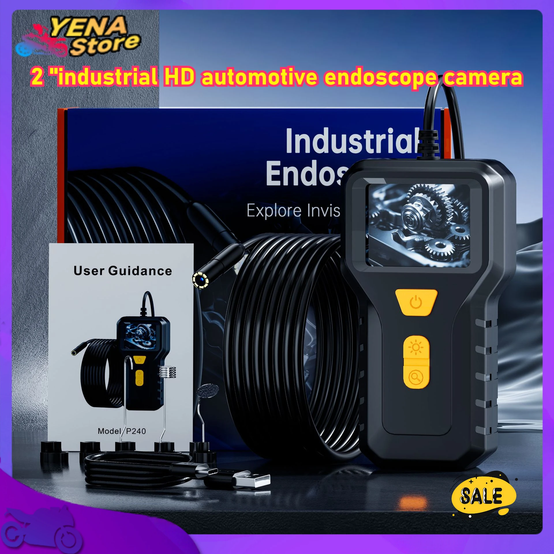 

2 "Industrial HD Automotive Endoscope camera 1080P 8mm IP67 inspection camera IPS screen