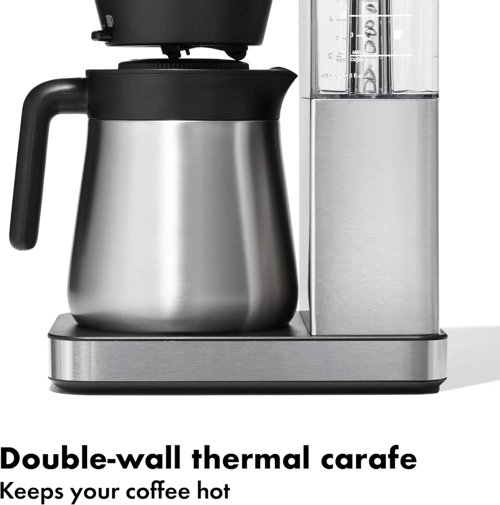 ماكينة صنع القهوة أوكسو برو 8 أكواب، ستانلس ستيل، أسود