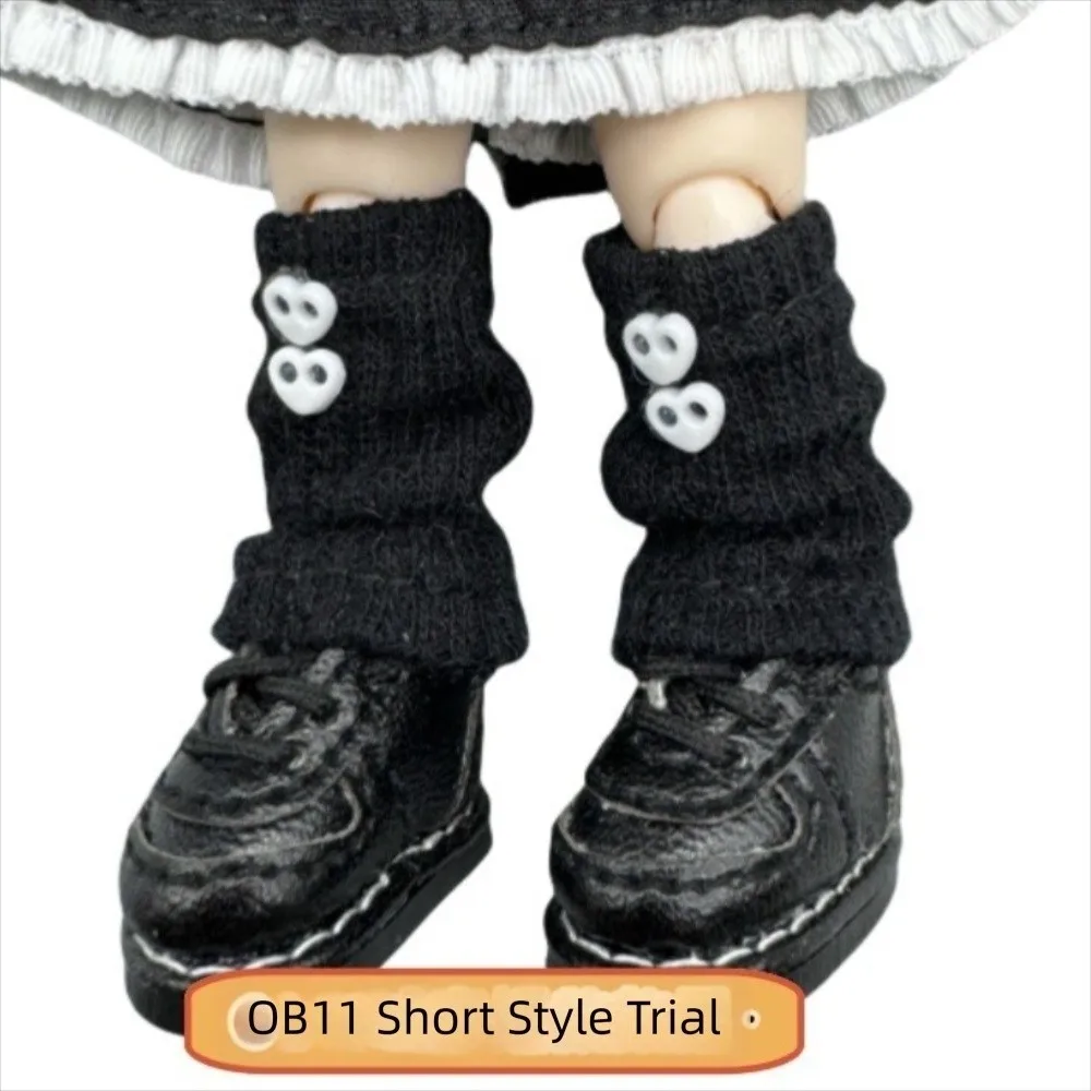 New Multi Colors OB11 Socks Yarn Knitted Stacking Socks BJD Socks Lolita Style Mini Pile Up Knitted Socks 1/11 OB11 Dolls