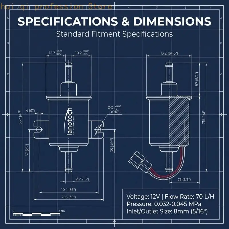 Externes Niederdruck-Ersatzteil für Förderpumpe mit sichtbaren Kabeln und schwarzem Gehäuse H8WE – Detail 10