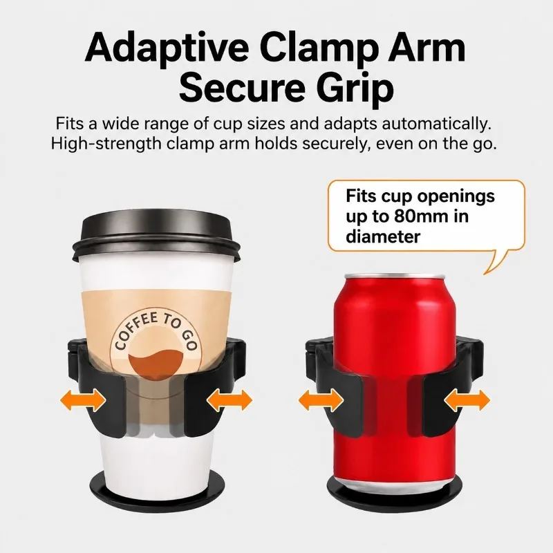 Vehicle‑mounted Cup‑holder Beverage Cradle for Milk‑tea Auto Air‑condition Vent Outlet Multifunctional Drink‑holding Bracket