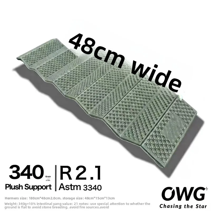 R-Value 2.1 Foldable Egg Crate Sleeping Pad Lightweight Foam Camping Mat Aluminum Film Surface Backpacking Hiking Outdoor Tent