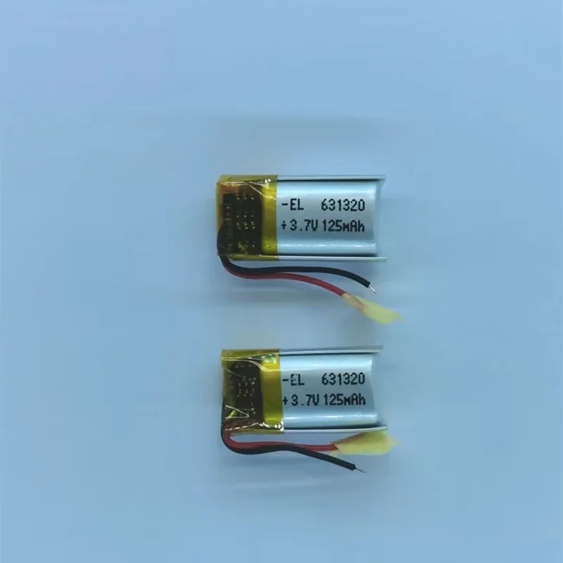 631320 125mAh 3.7V Bluetooth Battery for Smart Wearable LED Lamps Environmental Friendly Polymer Lithium Battery