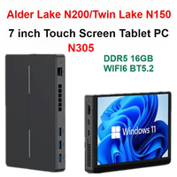 SZBOX 7 inch Alder Lake N200/N150/N305 Mini PC Windows 11 DDR5 NVMe SSD Touch Screen Tablet WiFi6 BT5.2 Desktop Pocket Computer