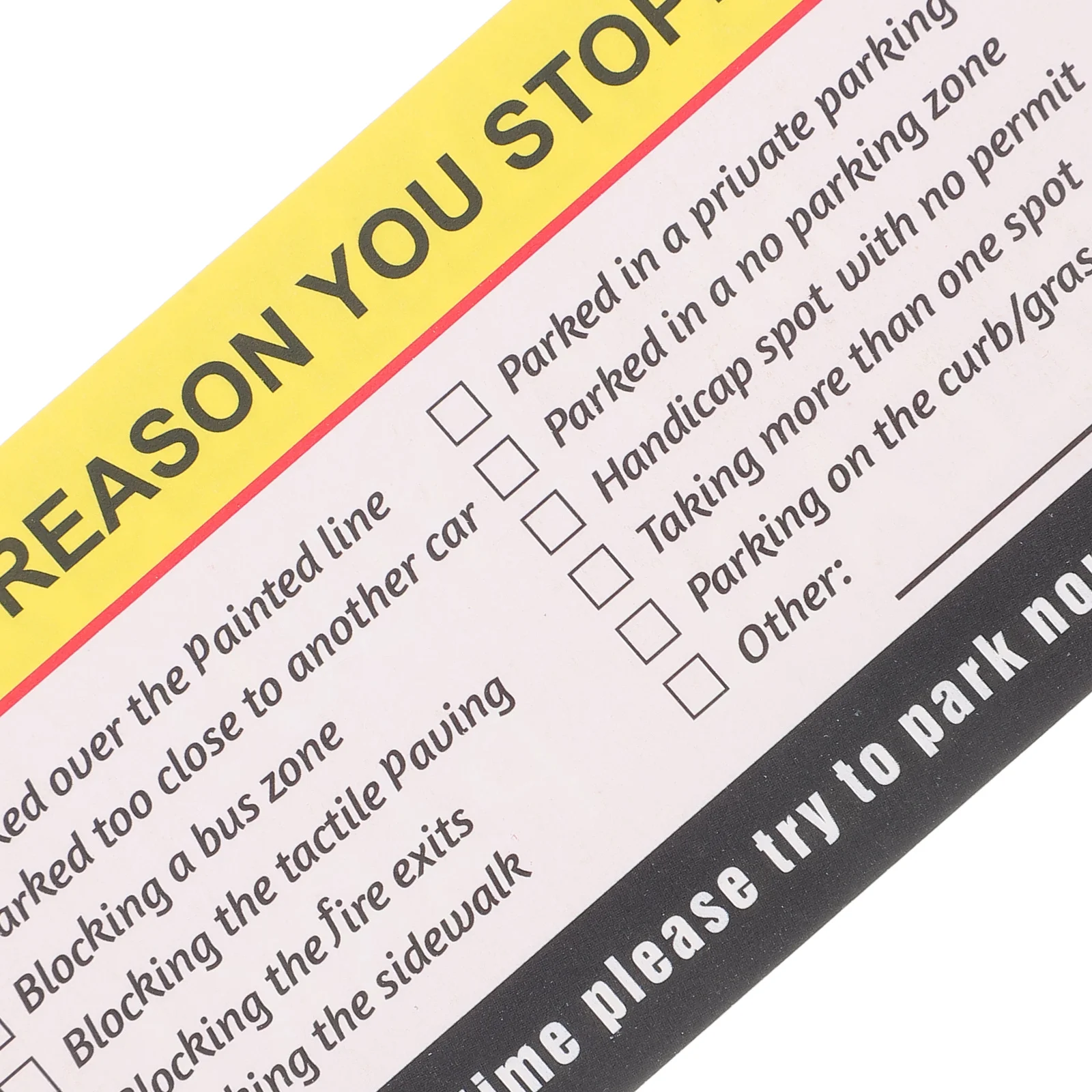 100Pcs Funny Bad Parking Cards Novelty Parking Violation Sign Creative Design Convenient Card Format Anytime Anywhere