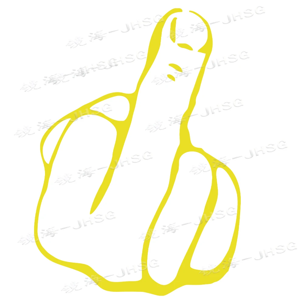 개인화 된 중간 손가락 만화 비닐 자동차 스타일링 자동차 스티커 블랙/화이트