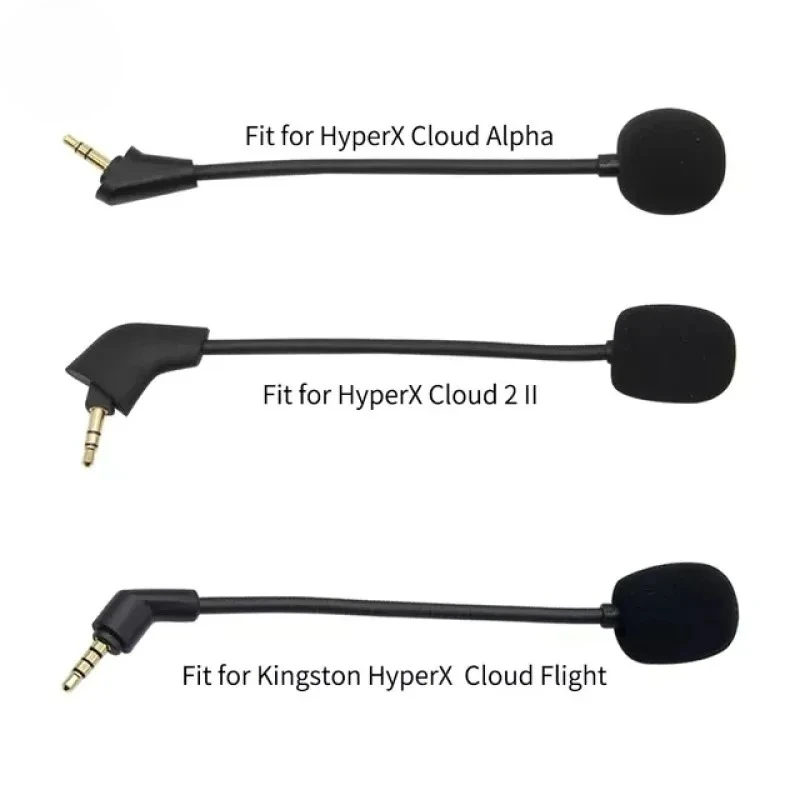 Micrófono para Auriculares Kingston HyperX Cloud Alpha S 2 II X Core Pro Cloud Flight Cloud9 Edition, Micrófono para Auriculares de Videojuegos, Almohadillas para Auriculares