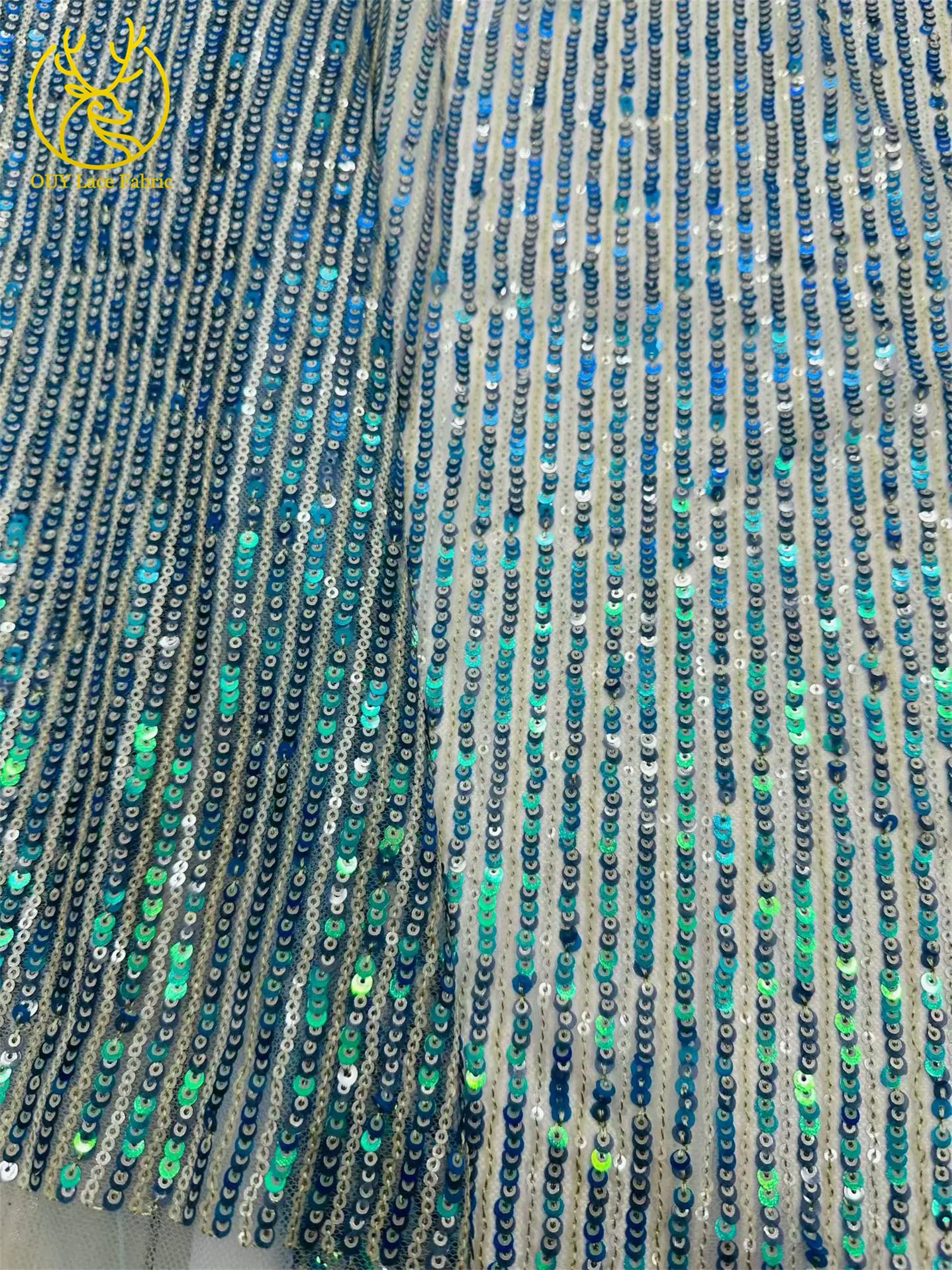 5 Yards afrikanischer Pailletten-Tüll-Spitzenstoff 2026 Hochwertiger französischer Netz-Spitzenstoff für elegante Abendkleider für nigerianische Frauen – Detail 18