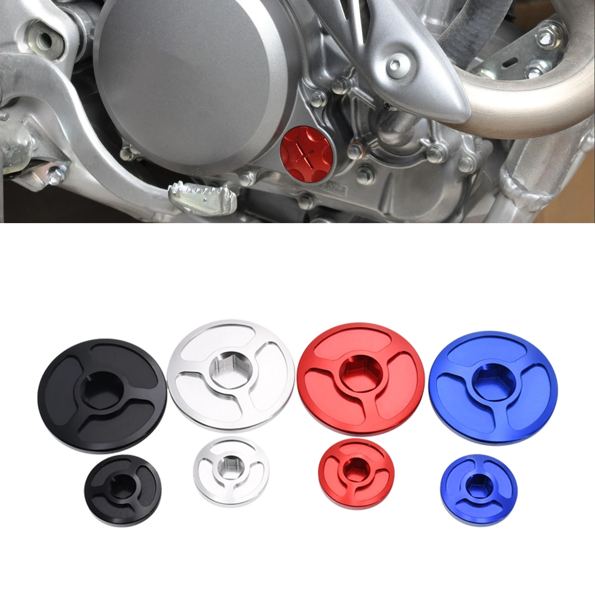 For Honda CRF250R CRF450R CRF250L CRF100L CRF230F XR650L XR25 CNC Oli Filter Plugs Screw Bolts Engine Timing Plugs Bolts