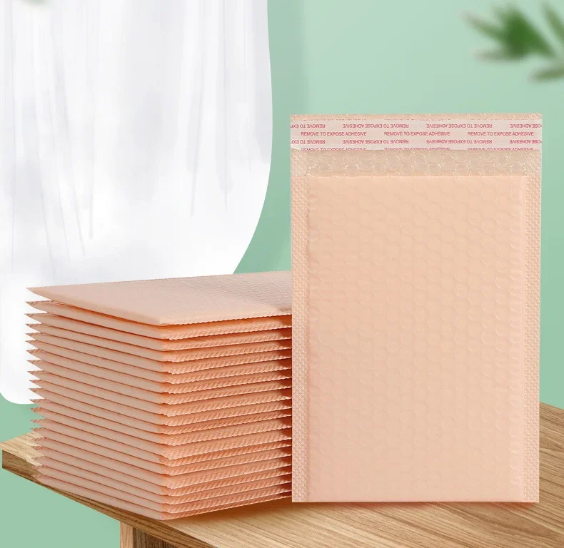 Buste imbottite per buste postali imbottite in polietilene rosa da 5 pezzi Sacchetti in poliestere foderati a bolle d'aria per la spedizione Imballaggio Maile autosigillanti