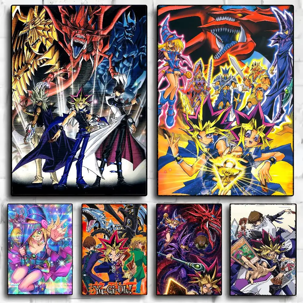 Anime Yu-Gi-Oh! Movie Sticky Posters Retro Kraft Paper Sticker DIY Room Bar Cafe Aesthetic Art Wall Painting