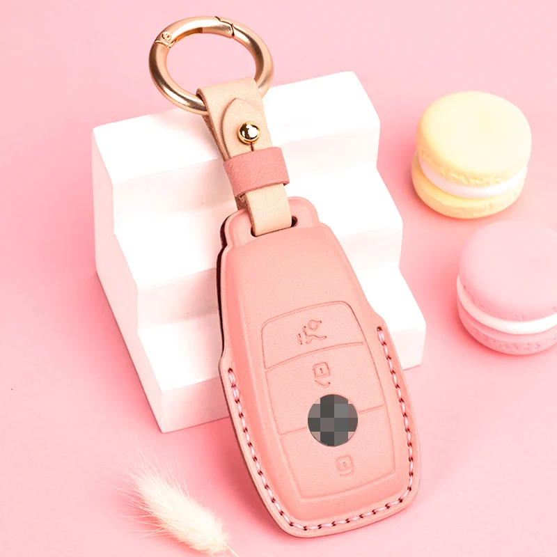 

Leather Car Key Case for Mercedes Benz Key C-class e300la200c260lc200lc180glc260l Car key case