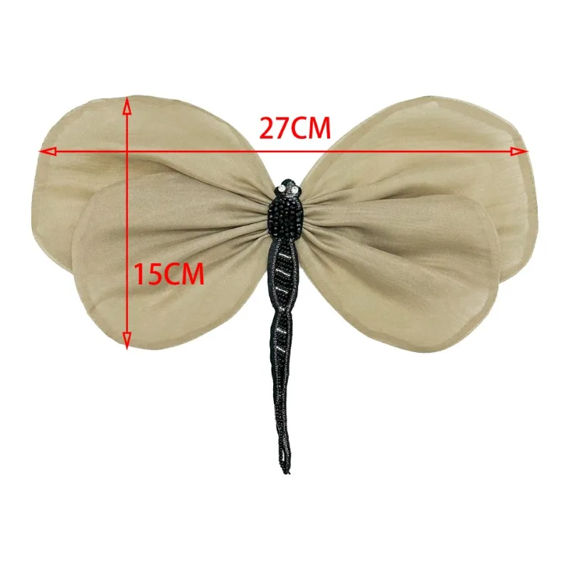 Handmade Fabric Large Dragonfly Brooches for Women Dress Suit Corsage Fashion Lapel Pins Badge Jewelry Accessories