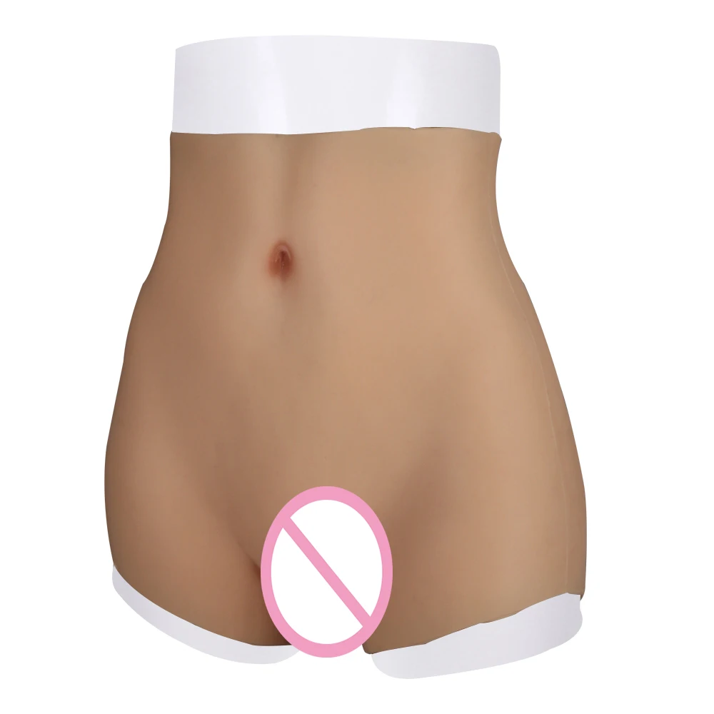 KnowUSilicone Realistic Vagina Panties Hip Lifting Crossdressing Cat Pants for Transgender Artificial Sex Fake Underwear  S M L