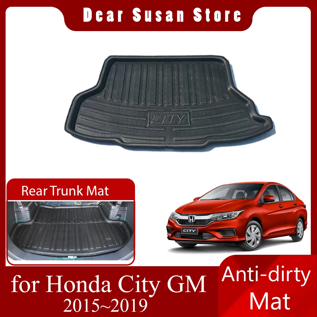 Mata do bagażnika samochodu dla Honda City GM Grace 2015 ~ 2019 2016 dywan bagaż wodoodporny dywanik przestrzeń Liner niestandardowe pokrycie akcesoria