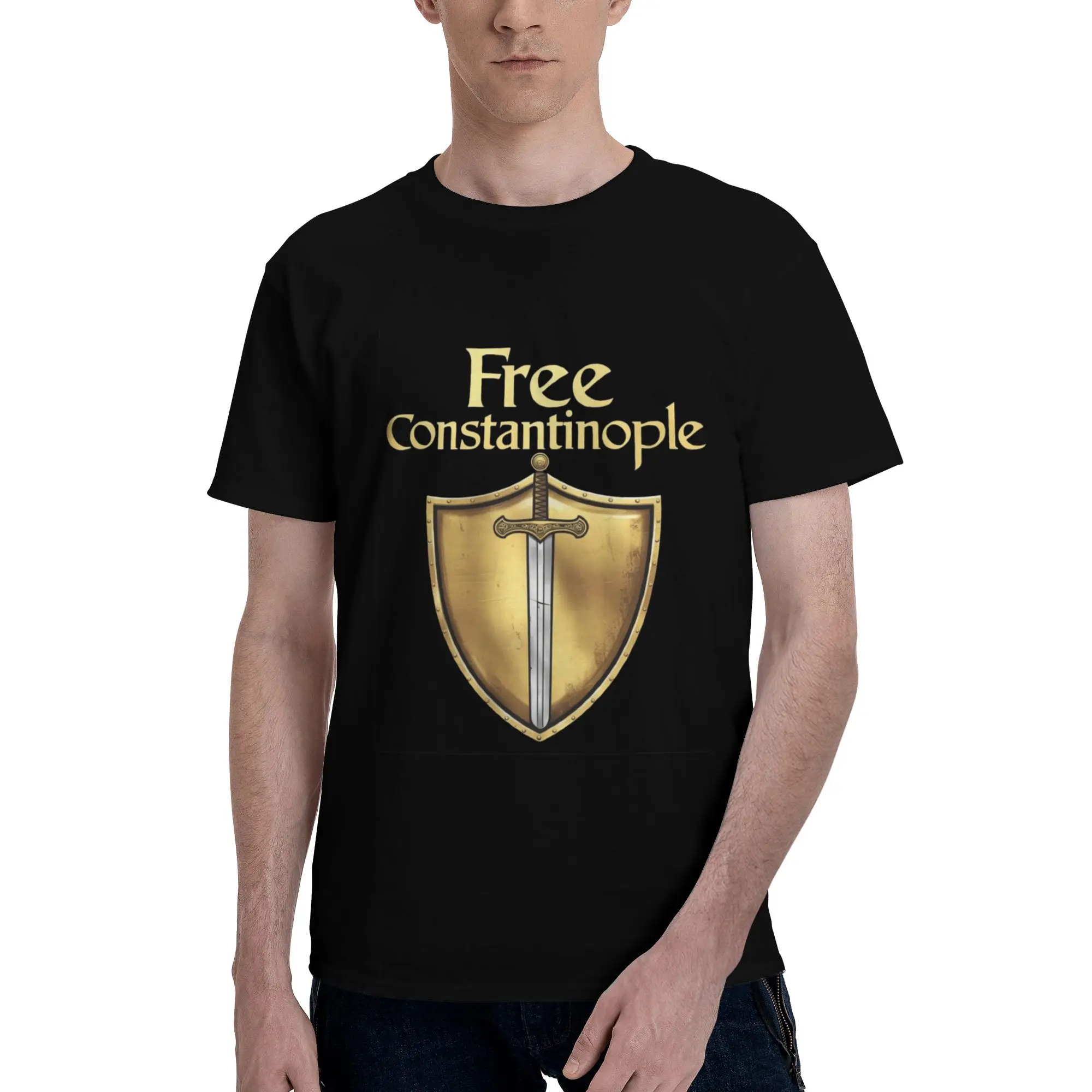 

Free Constantinople Bold Historical Statement, футболка из 100% хлопка, мужские классические футболки, мужские футболки с круглым вырезом и коротким рукавом, S-6XL