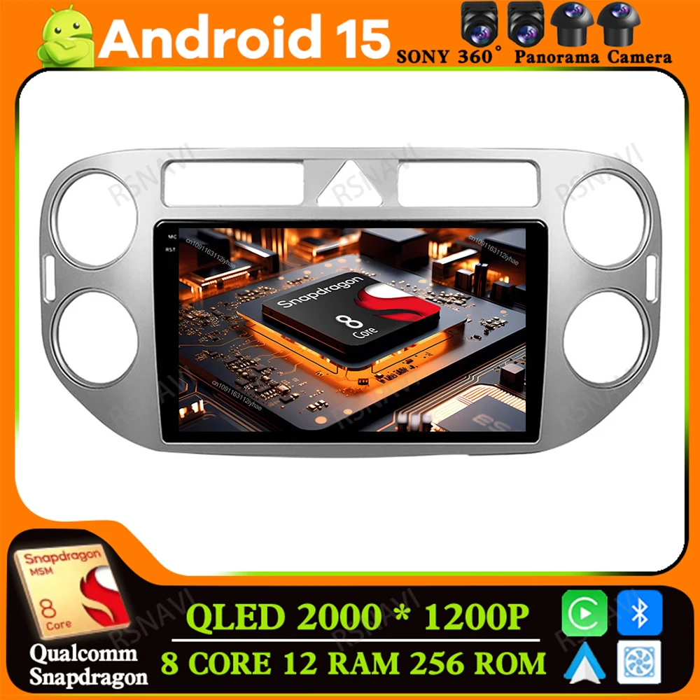 

Android 15 For VW Volkswagen Tiguan 1 NF 2006 - 2016 Multimedia Head Unit AUTO 4G LTE Car Radio 5G WIFI Stereo DSP Viedo Player