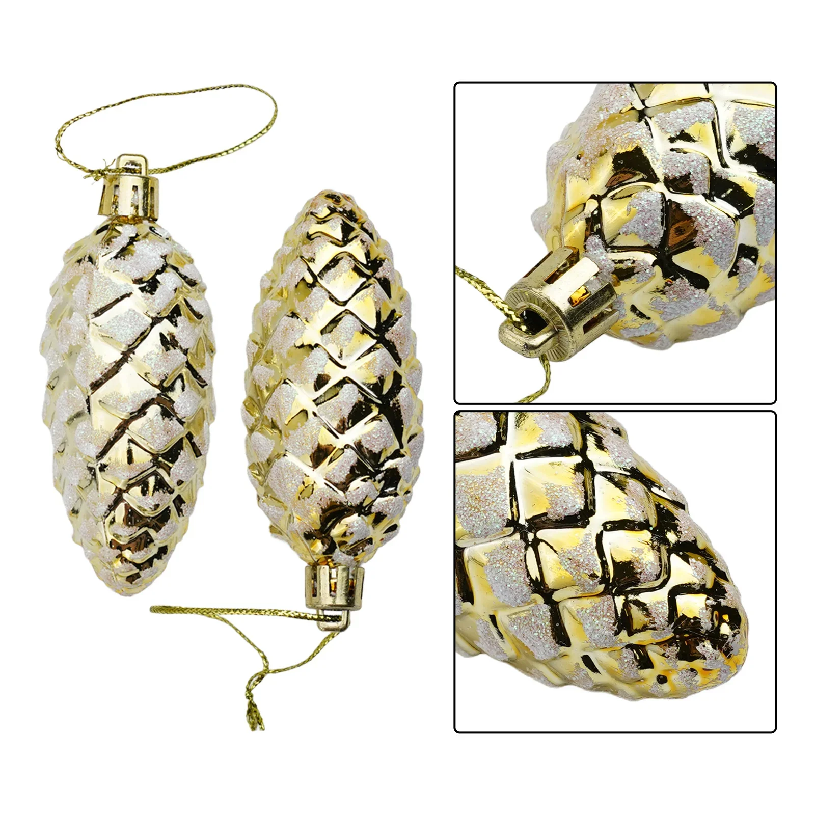 5Pcs Christmas Painted Pine Cone Balls Hanging Pendants Merry Christmas Tree Decoration For Home Xmas Ornament Gifts 2025