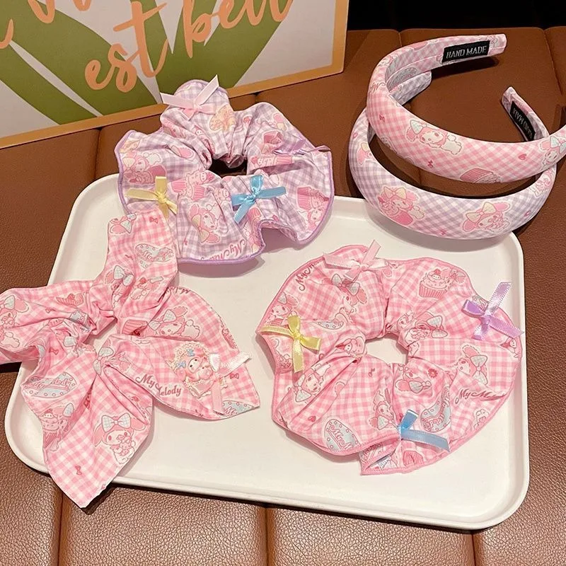 

My Melody Pendant Kawaii Sanrio Ins Fashion Hair Tie Sweet Cute Cartoon Headwear Accessory Pendant Lovely Gifts for Girls