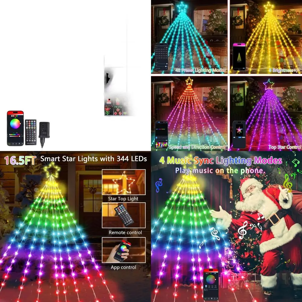 أضواء شجرة عيد الميلاد 315-LED قابلة للتخصيص مع جهاز تحكم عن بعد ومؤقت وتحكم في التطبيق ومزامنة الموسيقى لديكور ساحة العطلات #1