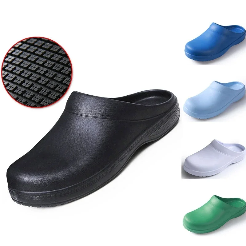Medical Lab Doctor Scrubs Healthcare Nurse Shoes Men Women LightweightChef Restauran Kitchen Cook Sandals Slip-on