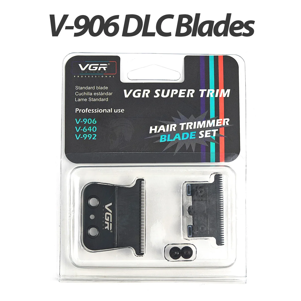 VGR V906 Original DLC Blade Replaceable Cutter Head for V640 V992 Professional Hair Clipper 0mm Blade Accessories