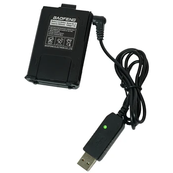 Baofeng بطارية كبيرة ل لاسلكي تخاطب ، شاحن USB ، 7.4 فولت ، 3800 مللي أمبير ، UV-5RA ، UV-5RE ، DM-5R ، UV5RE