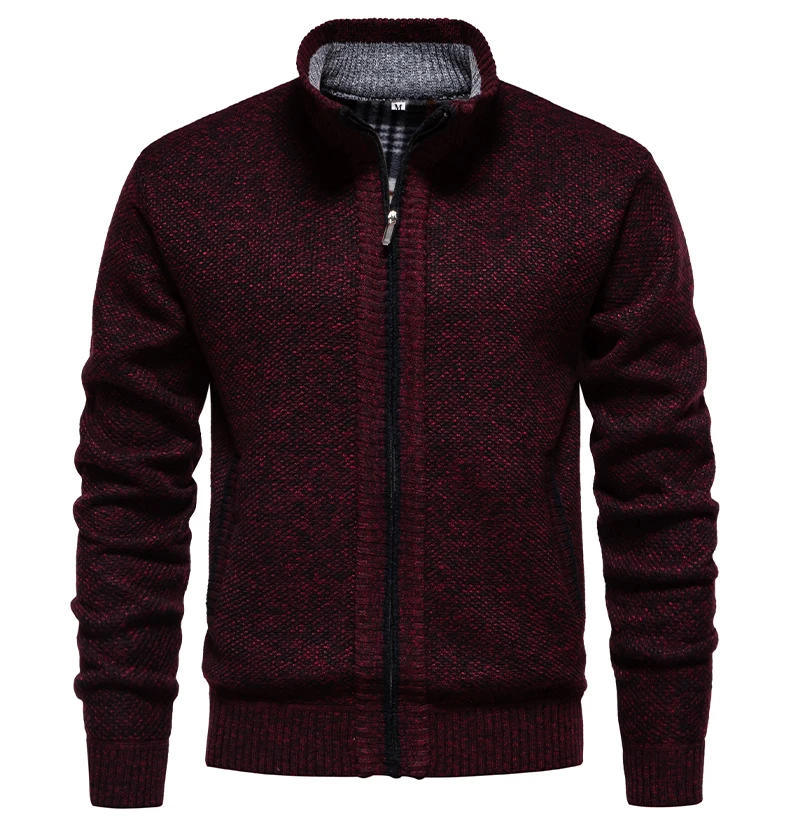 Neue Strickjacke Pullover männer Herbst/Winter Casual Wolle Zipper Strickjacke männer Pullover Mantel Einfarbig Plus größe 4XL-M