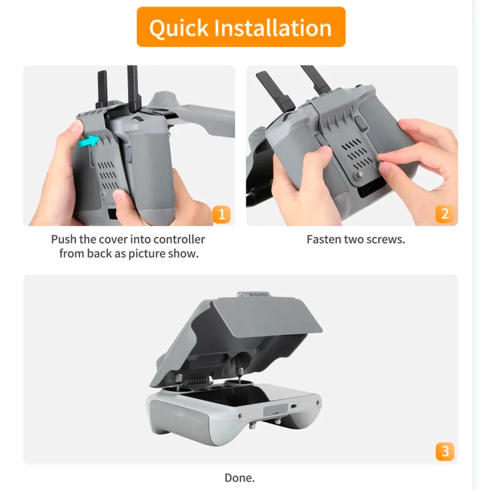 Sunnylife-Capa protetora para DJI Mini 4 Pro, Controle Remoto 2 em 1, Sun Hood, Protetor de Tela Sombrinha, RC 2 Acessórios