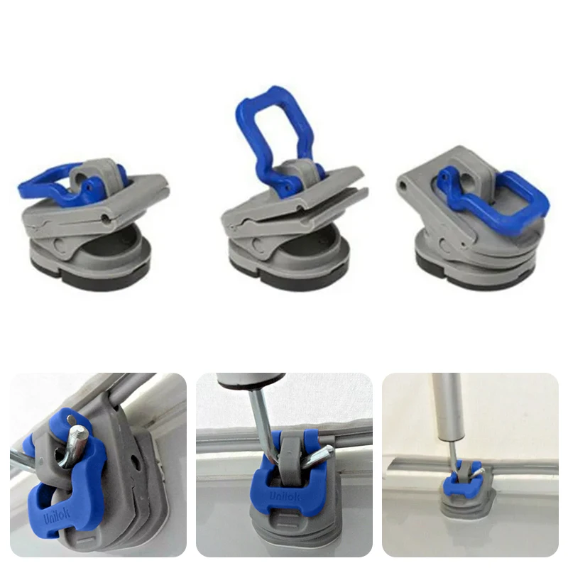 

3PCS RV Tarpaulin Clip Adjustable Caravan Awning Pole Bracket Pad Multi-Functional Tent Sunshade Support Pole Clamp RV Accessory