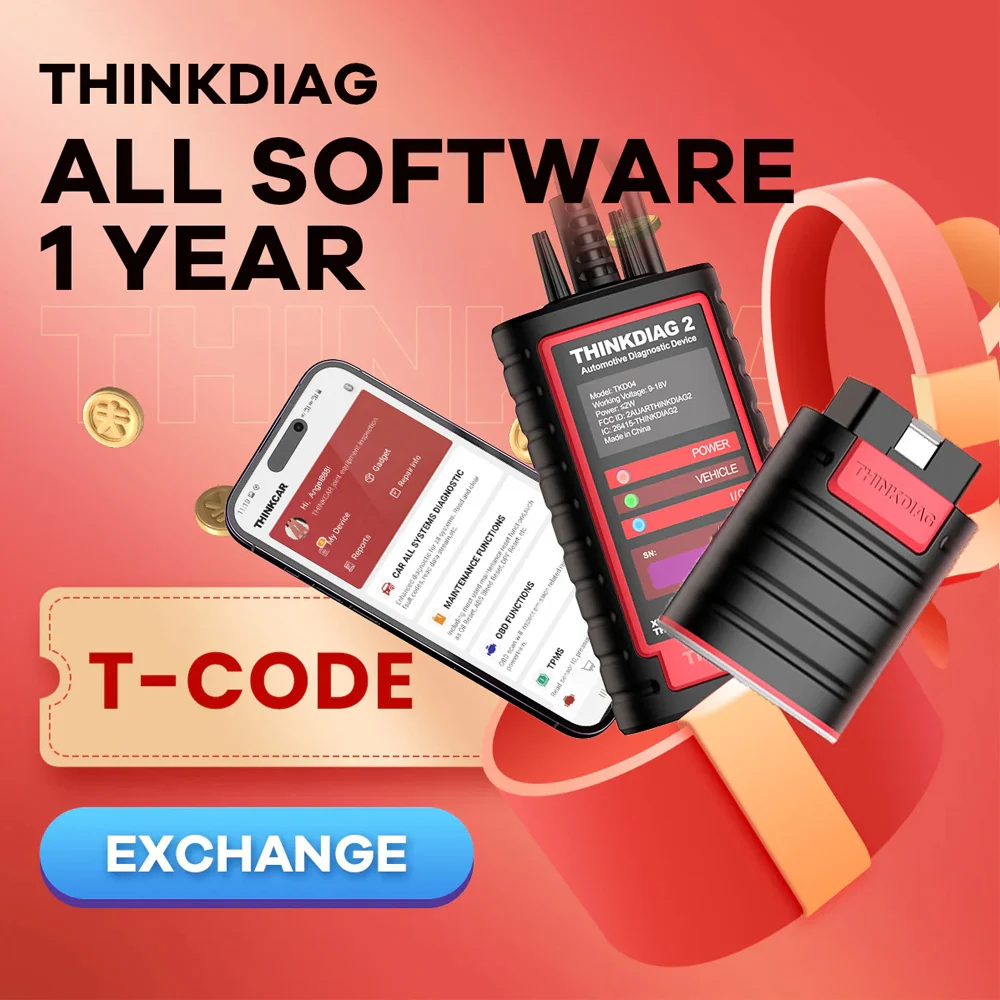 THINKCAR® Thinkdiag and Thinkdiag 2  T-CODE ALL SOFTWARE RENEWAL 1 YEAR FREE