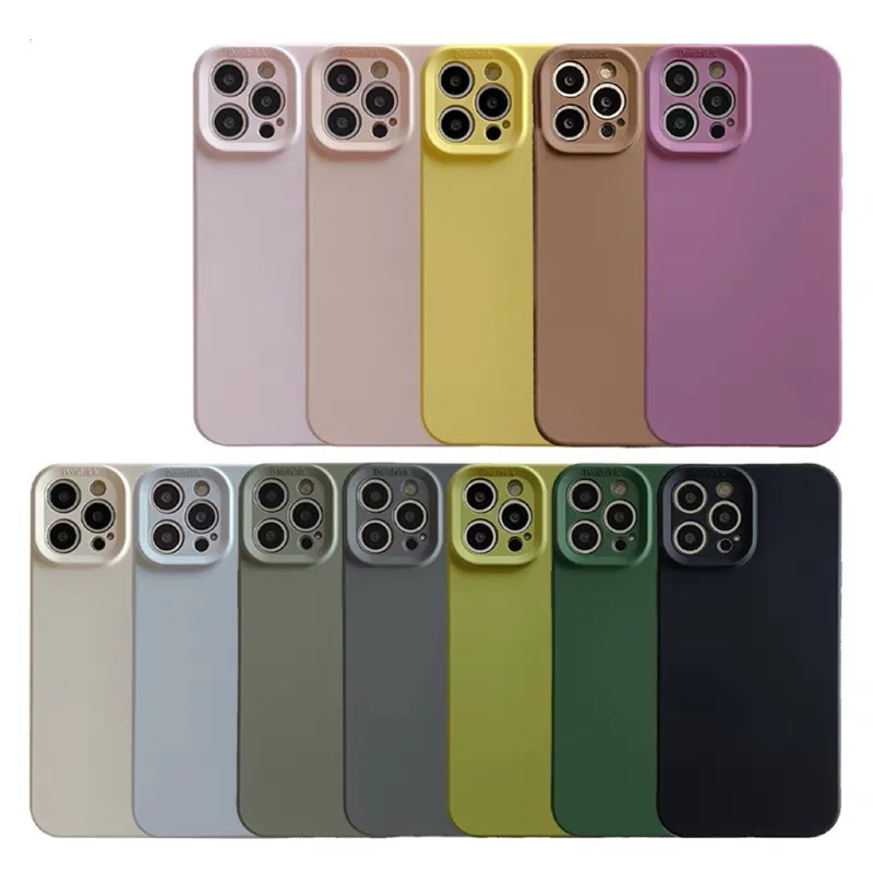 Simple Solid Matte Soft Shell Phone Case For Iphone 14 13 12 11 Pro Max X XR XSMAX 7 8 Plus SE TPU Case Cover New Products