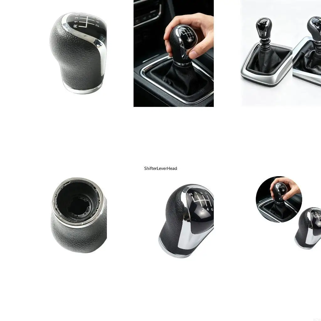 Textured Wrap 6 Speed Gear Knob Replacement for J11 X-T32 2016-2017, Manual Lever Top with Silver-Tone Accent, Practical Daily
