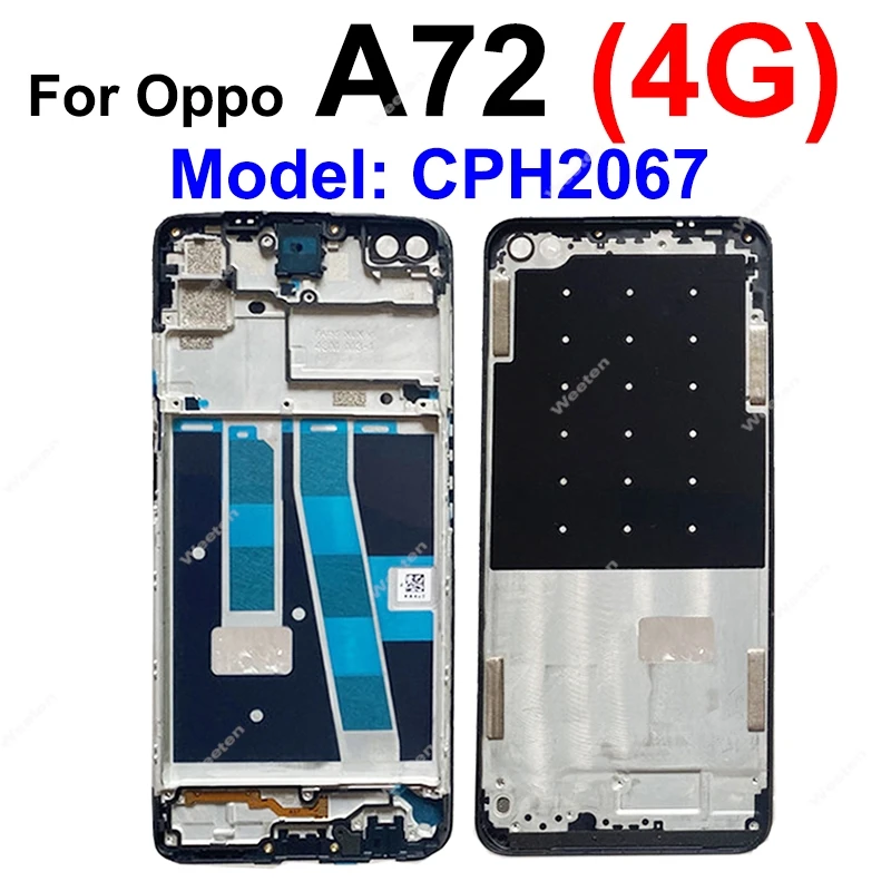 Front LCD Frame For OPPO A71 A72 A73 A74 A76 A77 A77s A78 A79 A83 4G 5G LCD Housing Cover Holder Bezel Case Parts