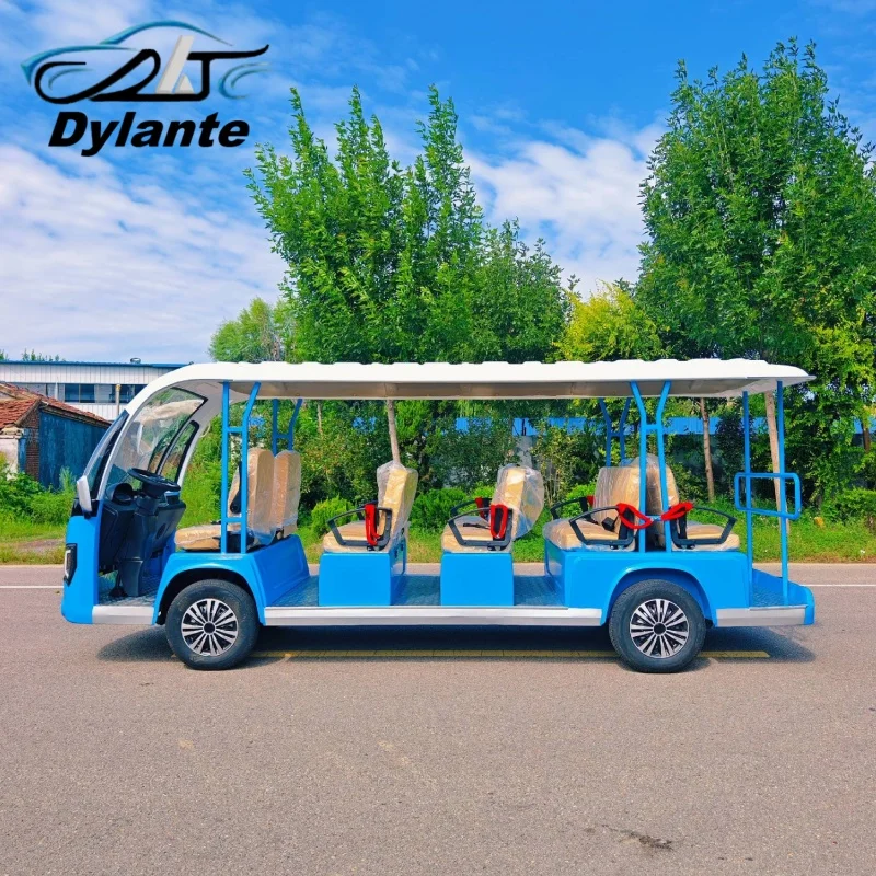 High-End 72V/5000W Electric Bus 8~23 Seats Closed Scenic Area Sightseeing Bus Scenic Area Shuttle Shared Sightseeing Bus