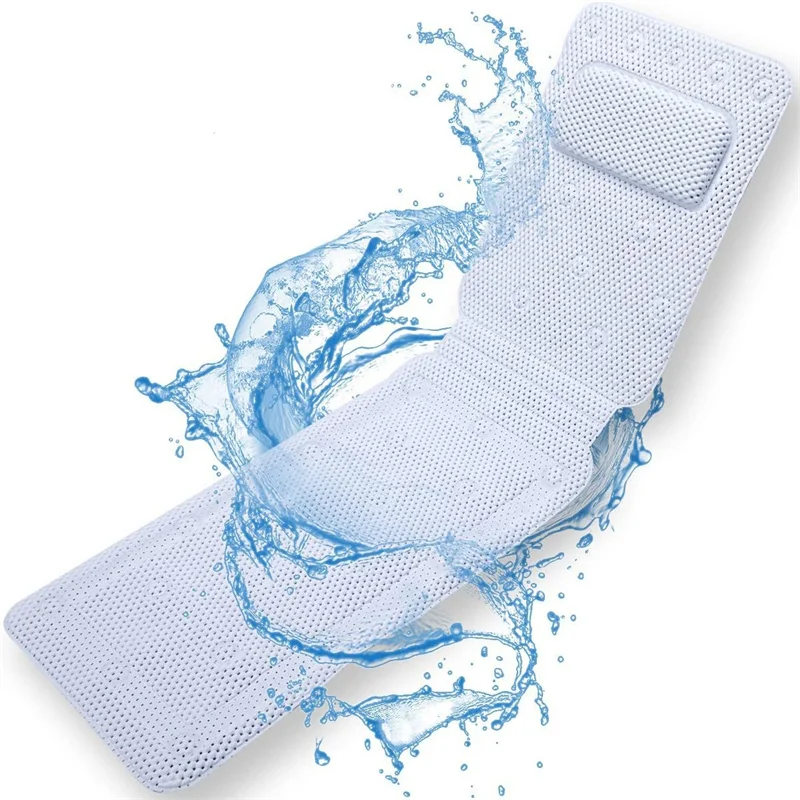 Waterproof PVC Bathtub Pillow Headrest Cushion Head Neck Rest Pillows with Suction Cups Bathroom Accessories Bath Pillows